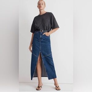 Madewell Denim Mid-Rise Maxi Skirt in Pineland Wash Pineland Wash 26